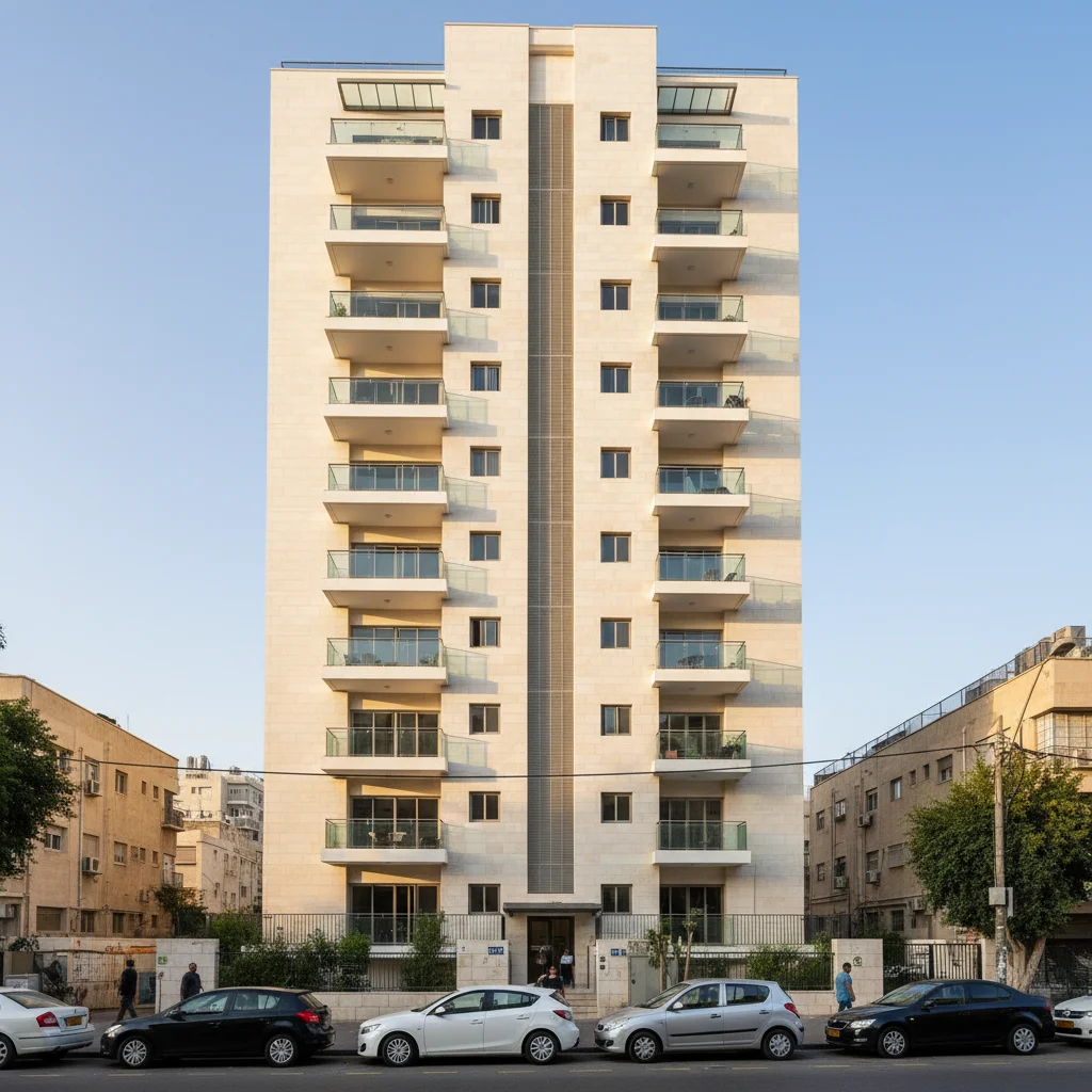 עבודות בגובה במבנה 15 קומות בת"א - אחרי